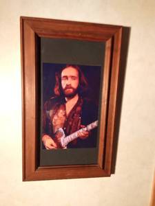 lot 157 image: Framed photo of Dave mason from the band Traffic