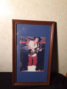 lot 161 image: Framed photo of Stevie Ray Vaugn