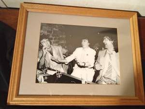 lot 165 image: Framed photo of Paul Rogers of Bad Company, Jimmy Page of Led Zeppelin, bill Wyman of the Rolling Stones