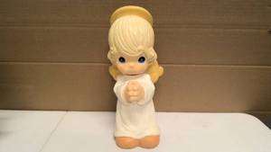 lot 318 image: Precious Moments Vintage Large Angel Boy Figurine 13 tall
