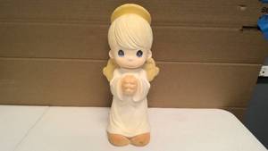 lot 319 image: Precious Moments Vintage Large Angel Boy Figurine 13 tall