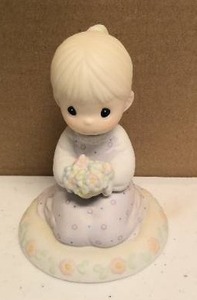 lot 124 image: Precious Moments Figurine Thinking of You is What I Really Like to Do Item#522287