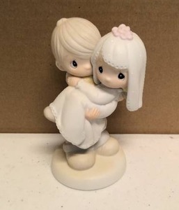 lot 157 image: Precious Moments Figurine bless you two item#E-9255