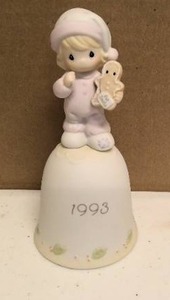 lot 167 image: Precious Moments Figurine Wishing you the sweetest Christmas Annual Bell item#530174