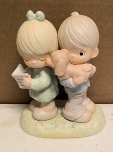 lot 177 image: Precious Moments Figurine Puppy Love Is From Above Item#106798