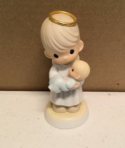 lot 209 image: Precious Moments Figurine Our loss is heavens gain item#731676