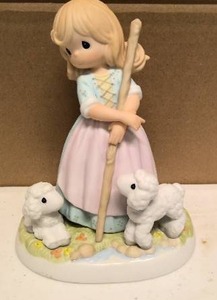 lot 274 image: Precious Moments Figurine Beside the Still waters Four Seasons Series Item#129127