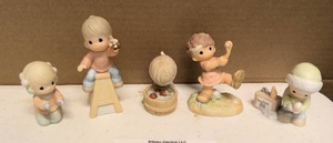 lot 291 image: Precious Moments Figurine set of 5  Item#634778, 456217, 732494, 456217, 650064