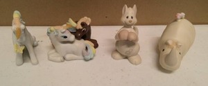 lot 300 image: Precious Moments Figurine Vintage unicorns, put a little punch in your birthday item#BC931, 104418