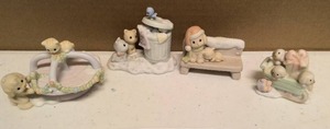 lot 301 image: Precious Moments Figurine Vintage items  Item#456217, item#529540, item#, 272841, and 272914