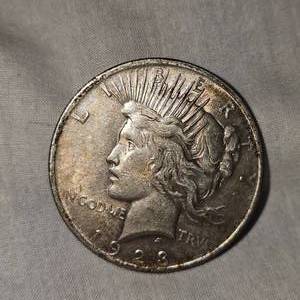lot 2 image: 1923 Peace Dollar $1 Fine Plus wToning