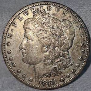 lot 8 image: 1881 Morgan Dollar $1 with Toning