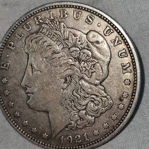 lot 55 image: 1921 D Morgan Dollar $1 VG Plus