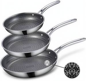 lot 13 image: Ammeloo Tri-Ply Stainless Steel Frying Pan Set