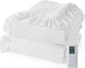 lot 16 image: Garvee Queen Size Heated Comforter Blanket (White)