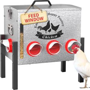 lot 36 image: Cybrasc 10 Gallon Automatic Chicken Feeder