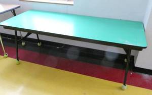 lot 18 image: Rm 205 - Green top Table 72x30