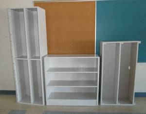 lot 142 image: Rm 213 - 3 wood bookcases