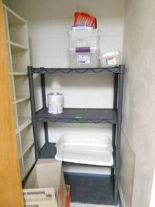 lot 195 image: ECFE - closet of shelves and storage organizers
