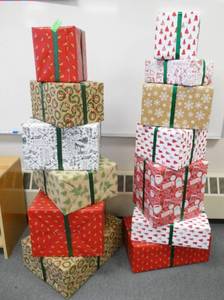 lot 213 image: ECFE - Empty boxes wrapped for Christmas