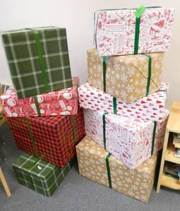 lot 216 image: ECFE - Empty boxes wrapped for Christmas