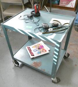 lot 257 image: GymO- metal cart with stop watch, 2way radio