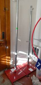 lot 259 image: GymS- 2 steel stands for tennis, badmitton etc