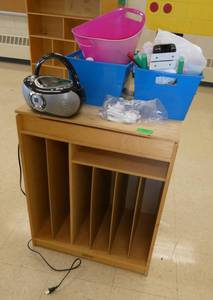 lot 292 image: Rm 115 - Kaplan cabinet 24x16x30 and contents