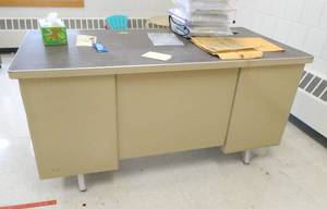 lot 310 image: Rm 114 - teachers steel desk