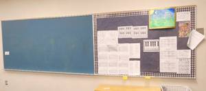 lot 342 image: Rm 114B - 8 ft chalkboard, 6 ft cork board