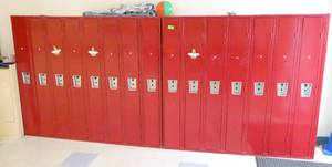 lot 374 image: Rm 113 - 15 red lockers