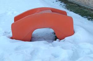 lot 118 image: Outside - 2 toddler play items, slide and teeter totter