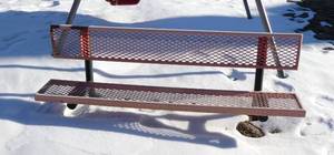 lot 121 image: outside - metal bench