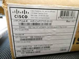 lot 485 image: Rm 102 - TWO Cisco AIR-CAP2702I-B-K9 access point - new