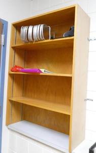 lot 539 image: Nurse - bookshelf 35x50 and 4x6 corkboard