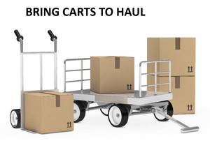 lot 535 image: BRING CARTS AND 2 WHEELERS TO HAUL STUFF