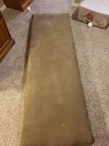 lot 236 image: Upholstered Cushion Bench Top 74 Inch Brown