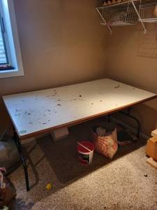 lot 249 image: Large Folding Utility Table 63x36x29 Inches