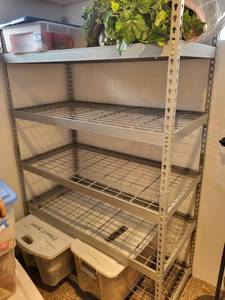 lot 280 image: Metal Wire Storage Rack 48x25x78 Inches Shelving Unit