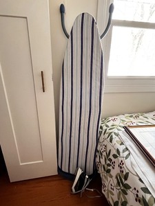 lot 65 image: Rowenta Steam Iron with Striped Ironing Board