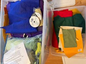 lot 117 image: Craft Felt Sheets - Assorted Colors in Two Large Bins
