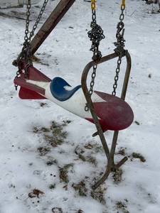 lot 415 image: GameTime Rocket Swing Seat - Playground Equipment, RedWhiteBlue
