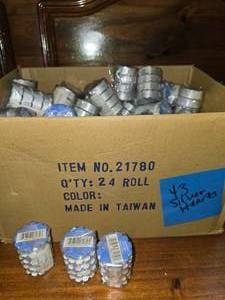 lot 10 image: Box of ribbon wedding bells