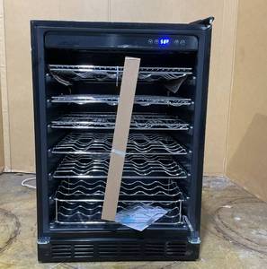 lot 56 image: VISSANI 23.4 in. 50 Bottle, 154 Can, Wine and Beverage Cooler with Stainless Steel Door