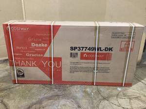 lot 25 image: Costway Folding Treadmill wPreset Programs Touch Screen VoiceAPPRemote Control - Black