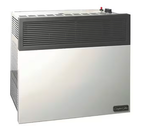 lot 44 image: Direct Vent Natural Gas Wall Furnace with Thermostat, 17,000 BTU. Professional Vent Kit Included in Box. GrayBlack