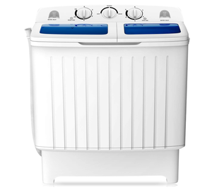 lot 48 image: COSTWAY Portable Washing Machine, Twin Tub 20 Lbs Capacity