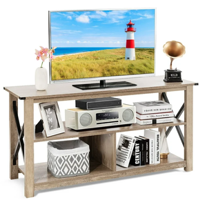 lot 66 image: GORELAX Wood TV Stand for 55 inch TV