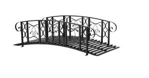 lot 170 image: Outsunny 6 Metal Arch Backyard Garden Bridge with 660 lbs. Weight Capacity. Black