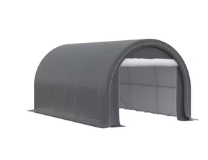 lot 174 image: Outsunny Outdoor Gray Roof Steel Carport NO TARP
